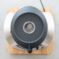 Thermomix base seen from above sitting on the Thermo Deluxe Slide Board