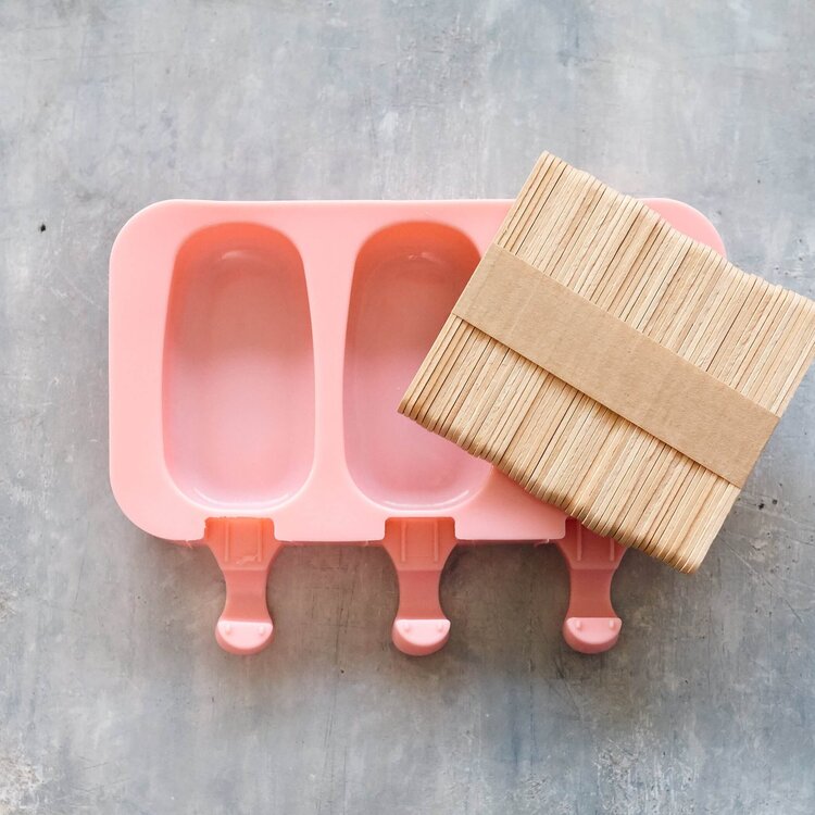 Silicone Ice Cream Moulds + Free Sticks