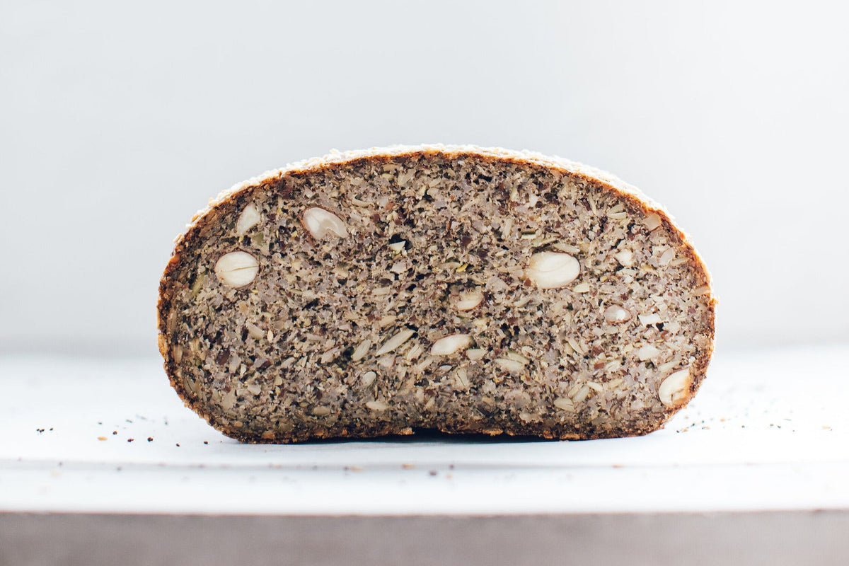 Gluten-free bread made in a Thermomix from wholefood ingredients
