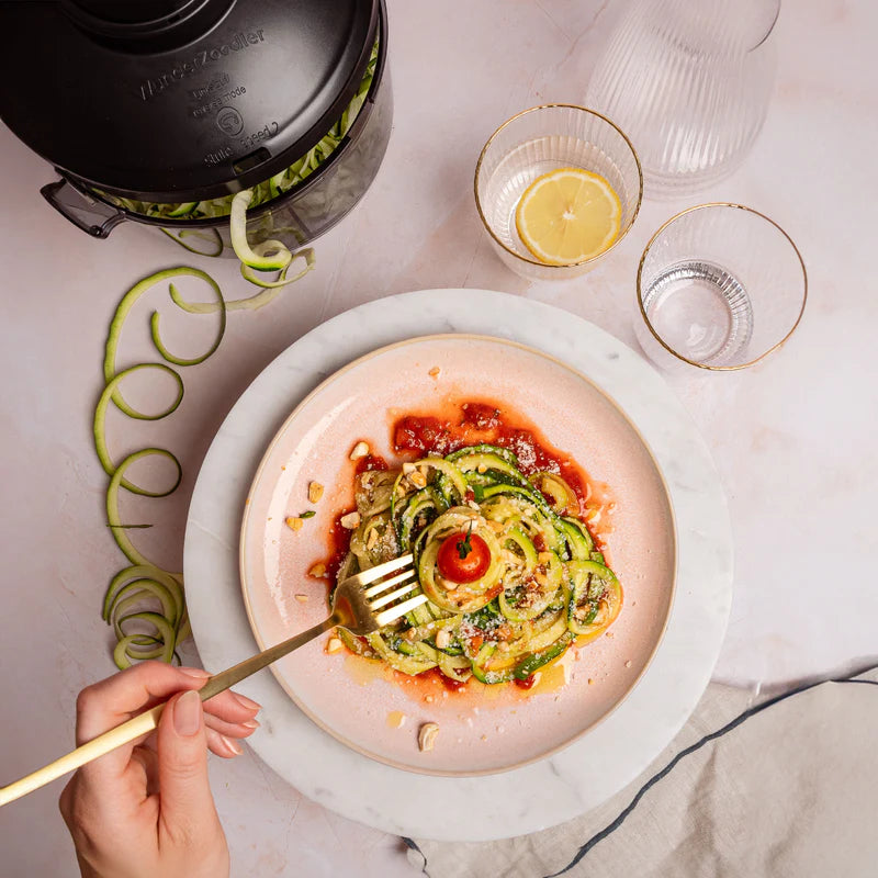 WunderZoodler spiralizing vegetables for Thermomix