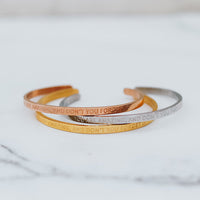 'You Are Amazing' engraved cuff bracelet