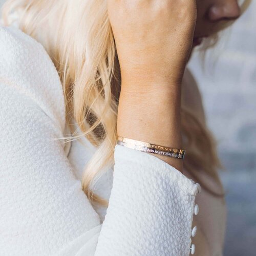 'You've Got This' cuff bracelet flatlay