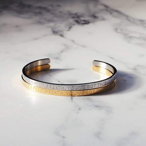 'You've Got This' cuff detail shot