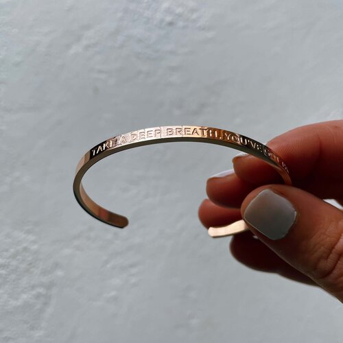 'You've Got This' engraved cuff bracelet
