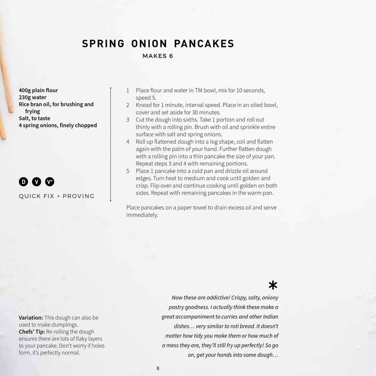 Thermomix Yum Cha Class Booklet page