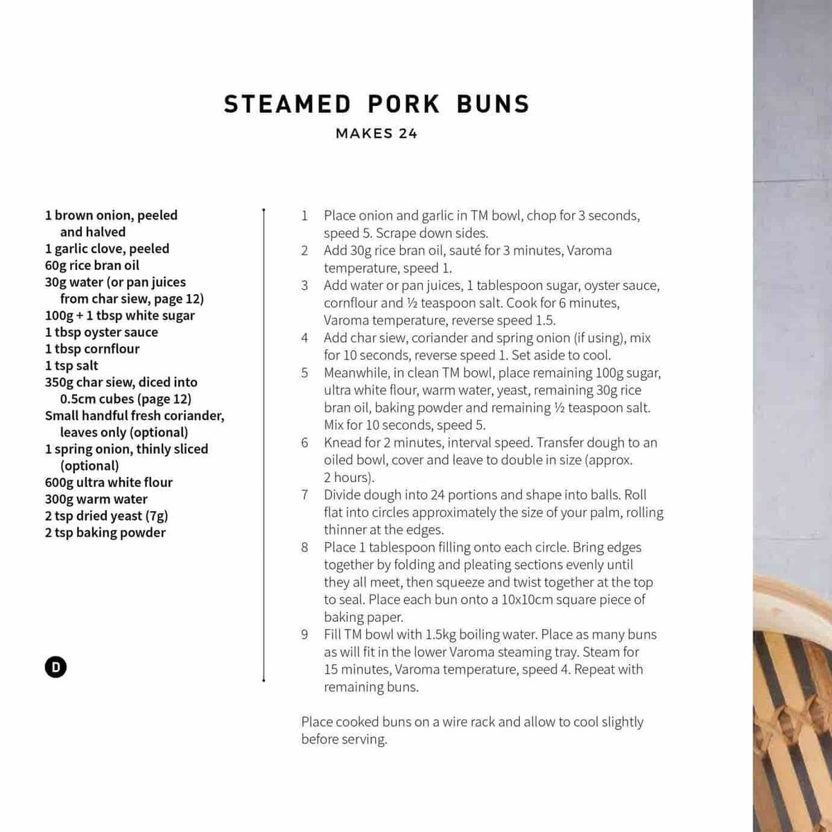 Thermomix Yum Cha Class Booklet page